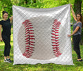 Baseball Stitching Print Quilt