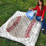 Baseball Stitching Print Quilt