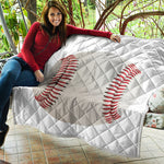 Baseball Stitching Print Quilt