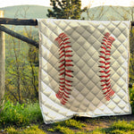Baseball Stitching Print Quilt