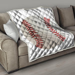 Baseball Stitching Print Quilt