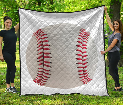 Baseball Stitching Print Quilt
