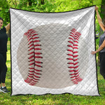 Baseball Stitching Print Quilt