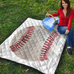 Baseball Stitching Print Quilt