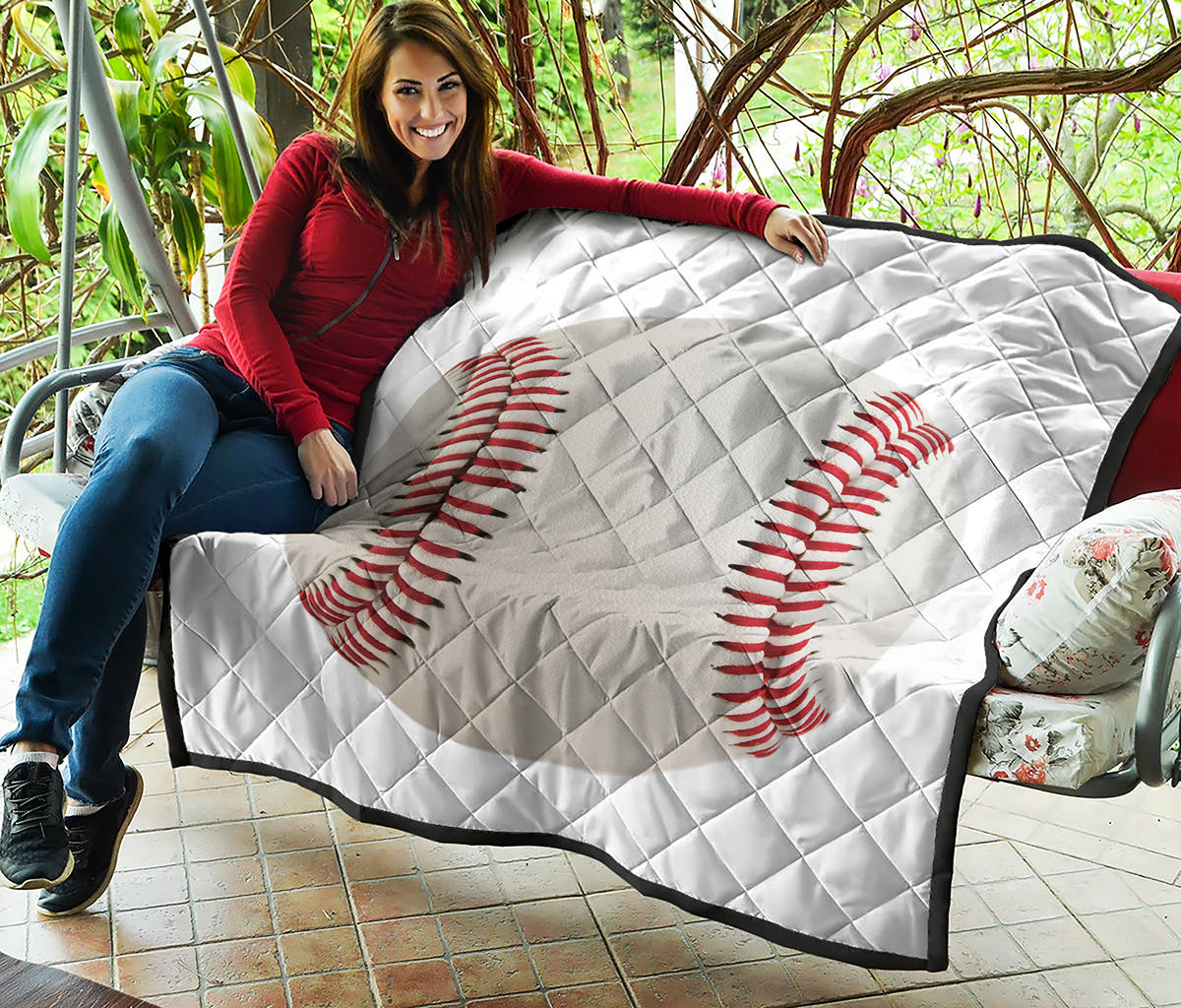 Baseball Stitching Print Quilt