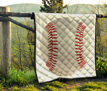 Baseball Stitching Print Quilt