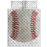 Baseball Stitching Print Quilt Bed Set