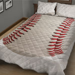 Baseball Stitching Print Quilt Bed Set