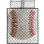 Baseball Stitching Print Quilt Bed Set
