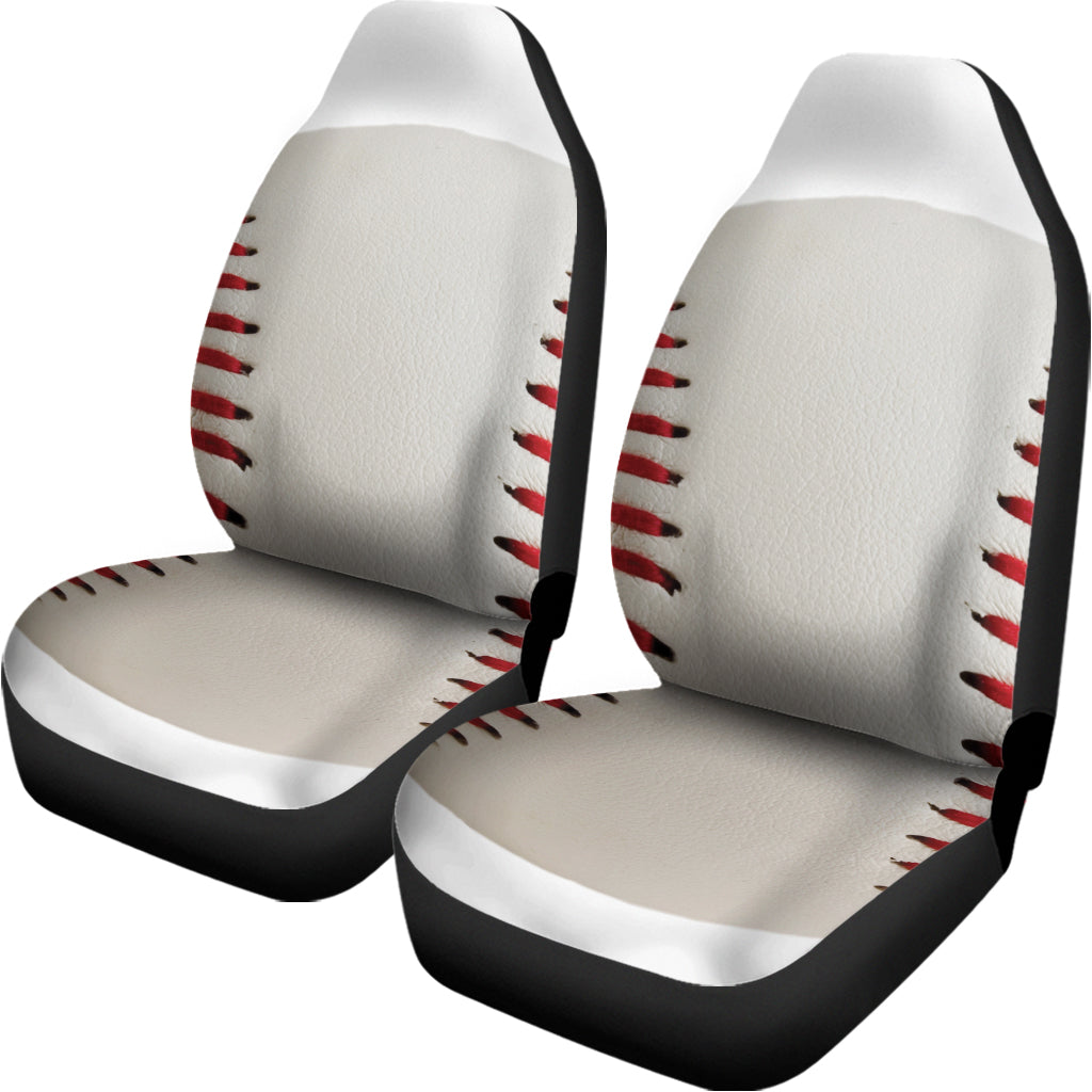 Baseball Stitching Print Universal Fit Car Seat Covers