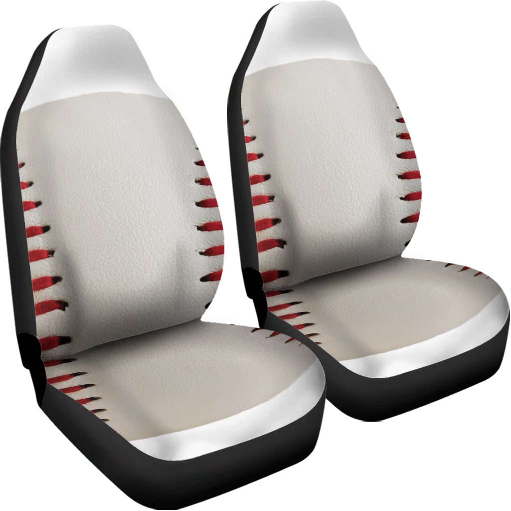 Baseball Stitching Print Universal Fit Car Seat Covers