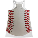 Baseball Stitching Print Women's Racerback Tank Top