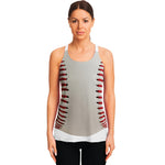 Baseball Stitching Print Women's Racerback Tank Top