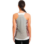 Baseball Stitching Print Women's Racerback Tank Top
