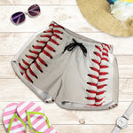 Baseball Stitching Print Women's Shorts