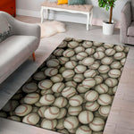 Baseballs 3D Print Area Rug