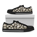 Baseballs 3D Print Black Low Top Sneakers