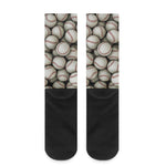 Baseballs 3D Print Crew Socks