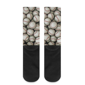 Baseballs 3D Print Crew Socks