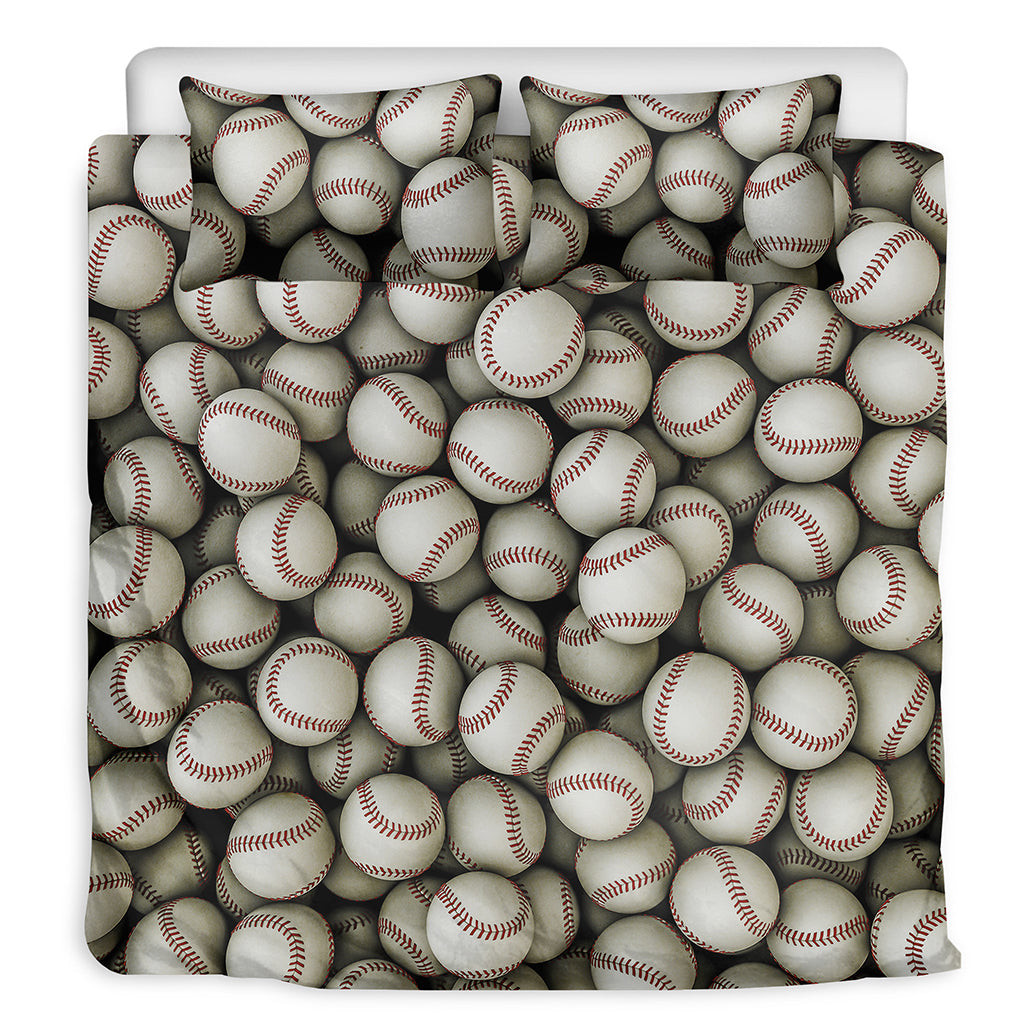 Baseballs 3D Print Duvet Cover Bedding Set