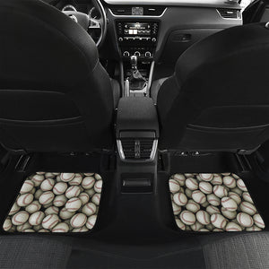 Baseballs 3D Print Front and Back Car Floor Mats