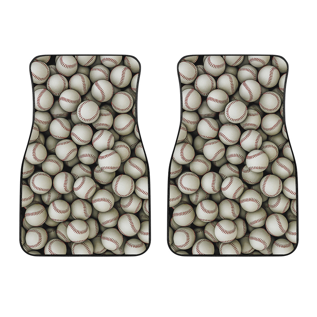 Baseballs 3D Print Front Car Floor Mats