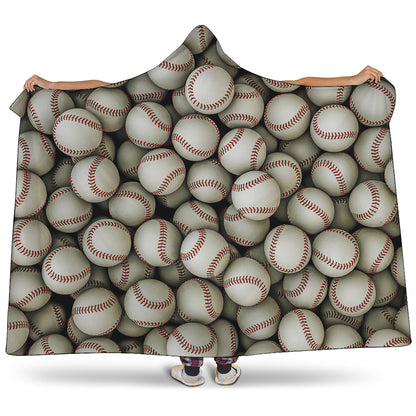 Baseballs 3D Print Hooded Blanket