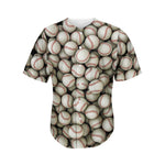 Baseballs 3D Print Men's Baseball Jersey