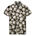 Baseballs 3D Print Men's Short Sleeve Shirt