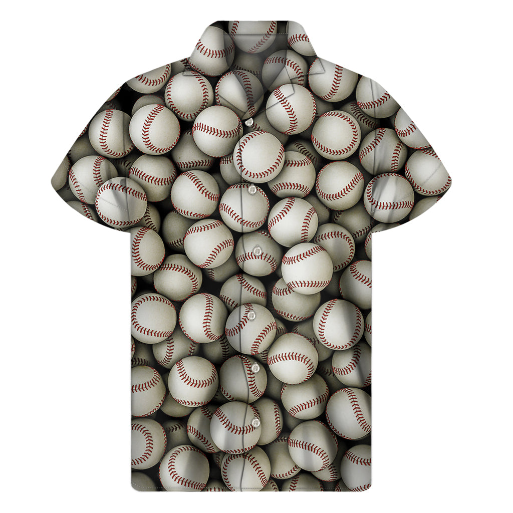 Baseballs 3D Print Men's Short Sleeve Shirt