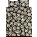 Baseballs 3D Print Quilt Bed Set