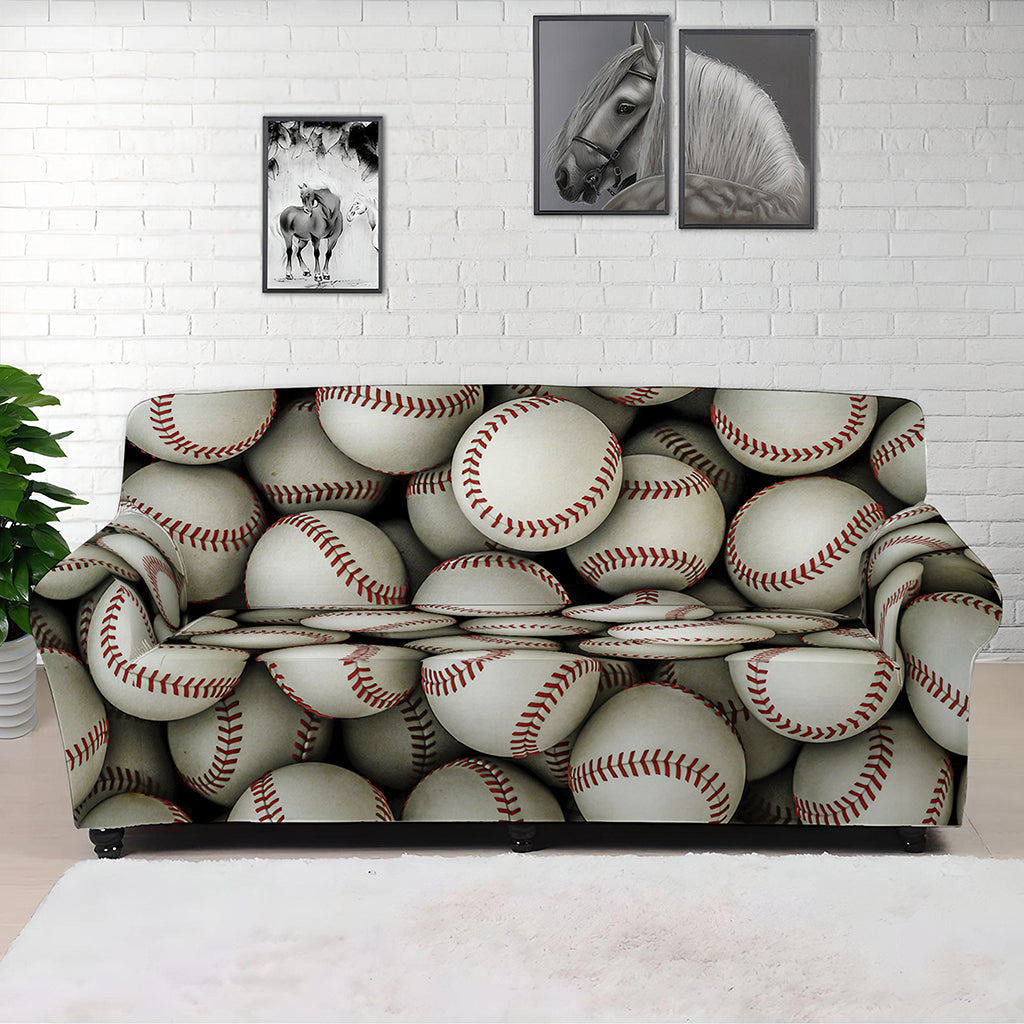 Baseballs 3D Print Sofa Cover