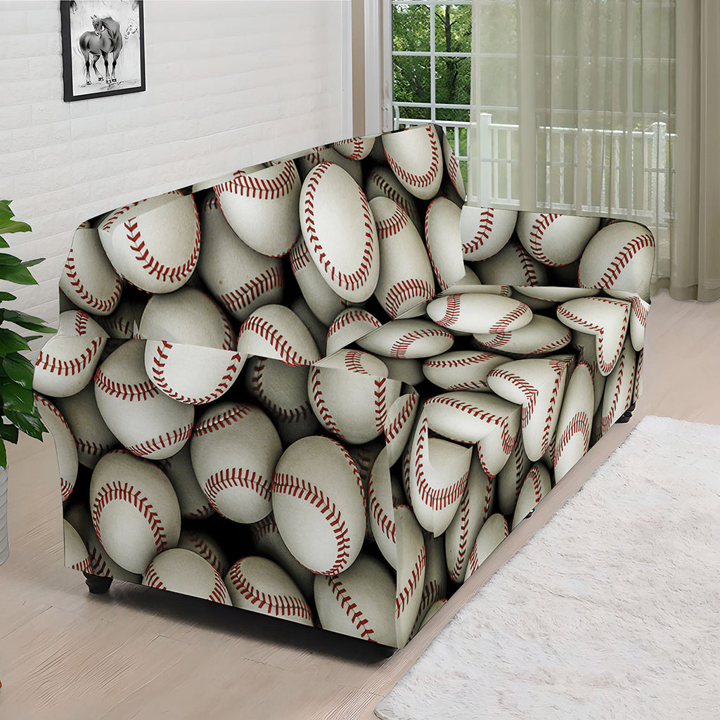 Baseballs 3D Print Sofa Cover