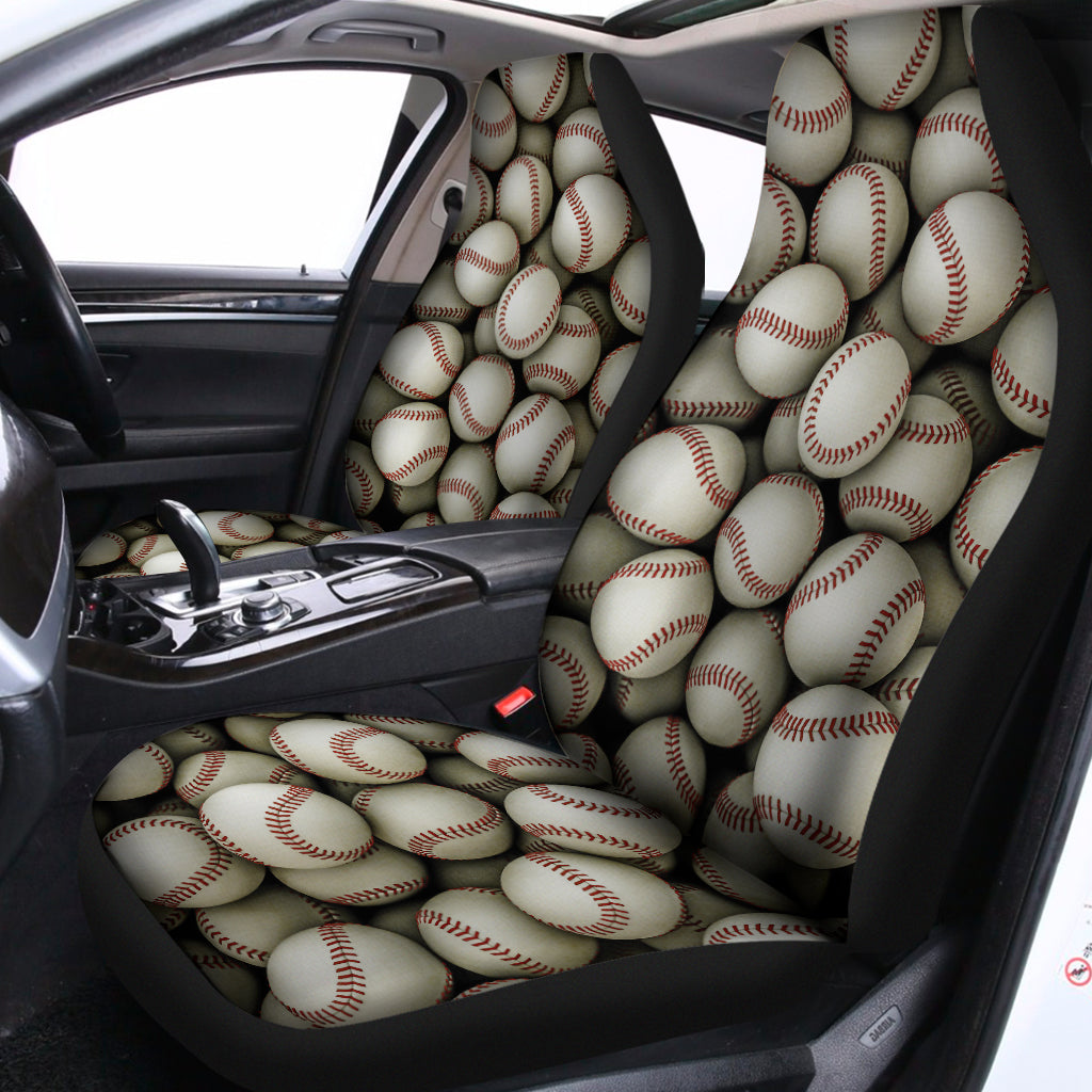 Baseballs 3D Print Universal Fit Car Seat Covers