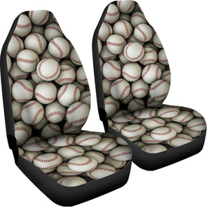 Baseballs 3D Print Universal Fit Car Seat Covers