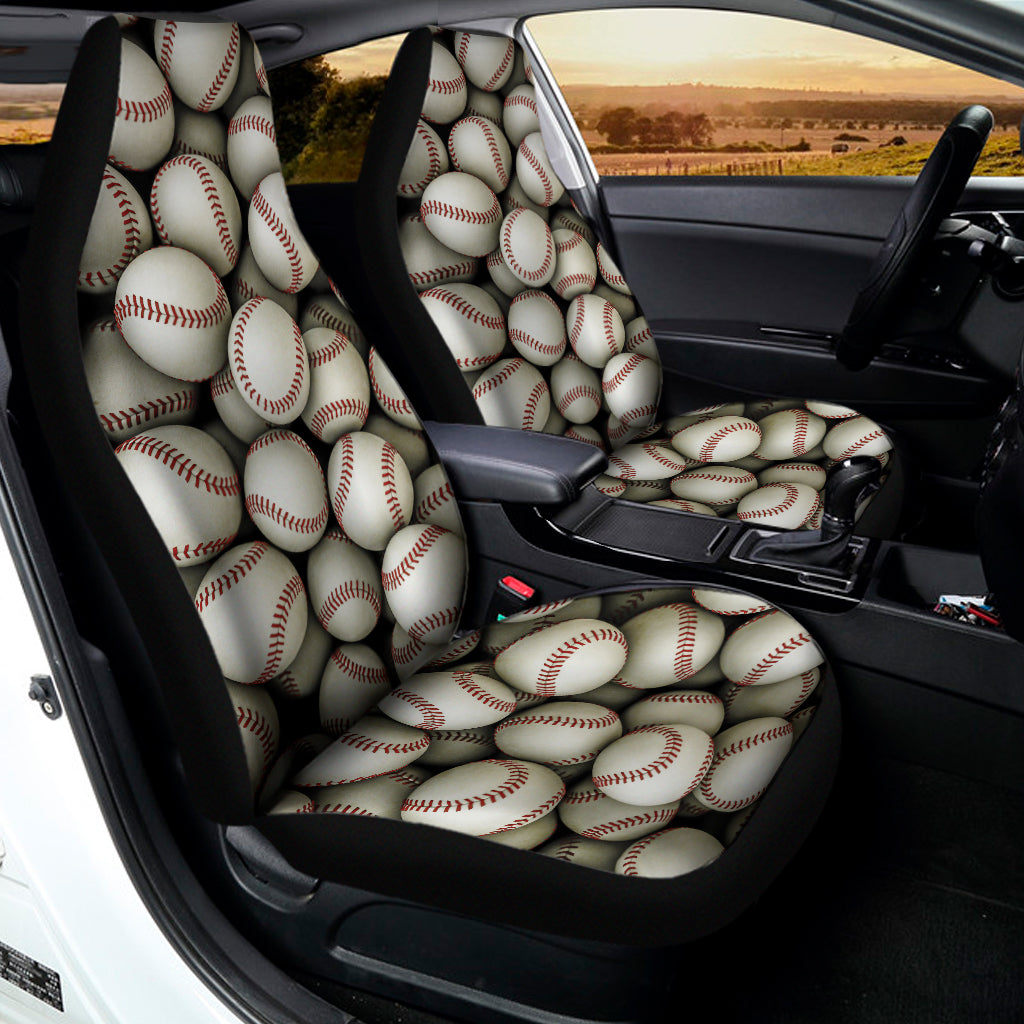 Baseballs 3D Print Universal Fit Car Seat Covers