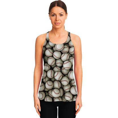 Baseballs 3D Print Women's Racerback Tank Top