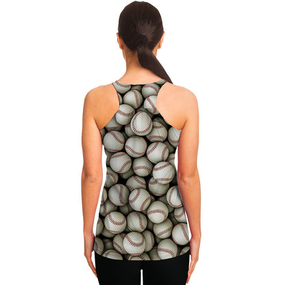 Baseballs 3D Print Women's Racerback Tank Top