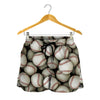 Baseballs 3D Print Women's Shorts