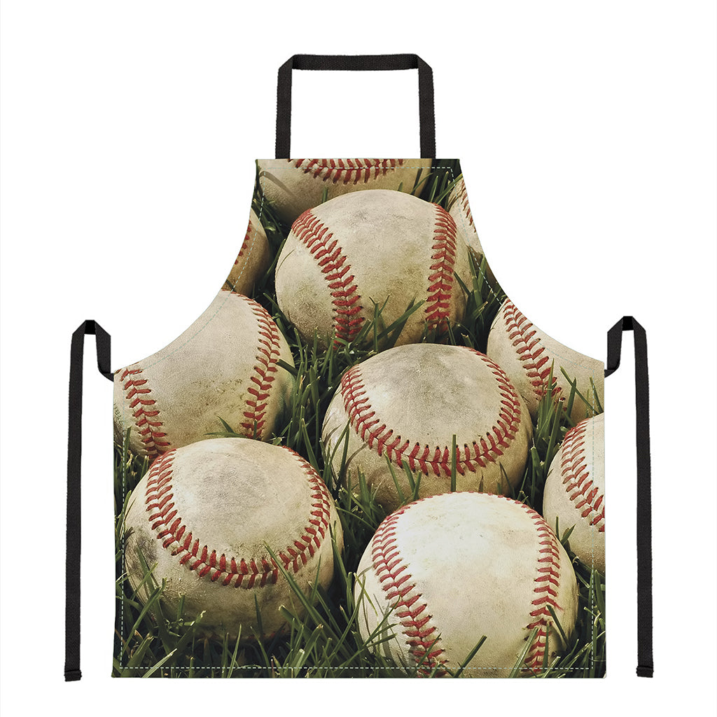 Baseballs On Field Print Apron