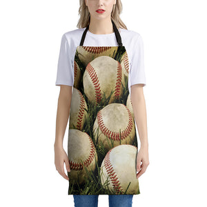 Baseballs On Field Print Apron