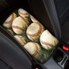 Baseballs On Field Print Car Center Console Cover