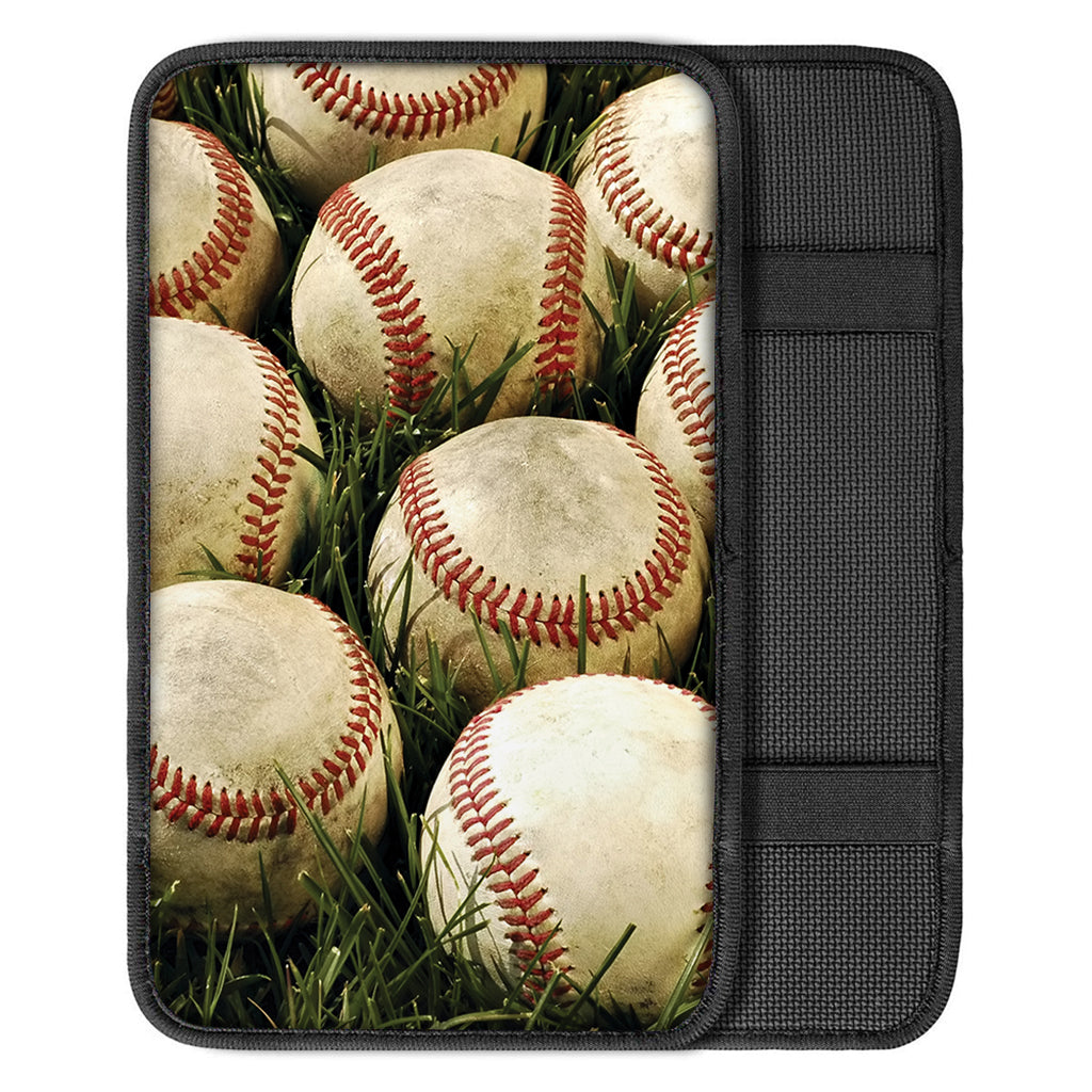 Baseballs On Field Print Car Center Console Cover