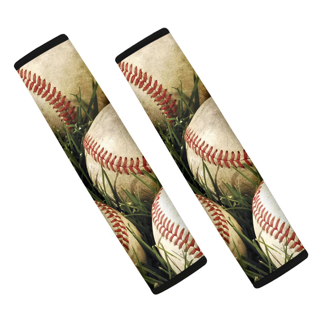 Baseballs On Field Print Car Seat Belt Covers