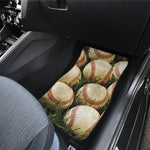 Baseballs On Field Print Front Car Floor Mats