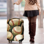 Baseballs On Field Print Luggage Cover