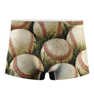 Baseballs On Field Print Men's Boxer Briefs