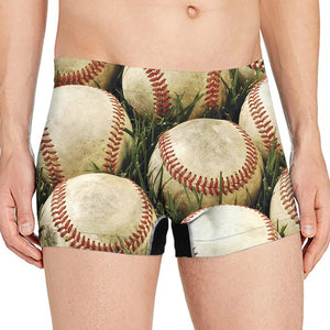 Baseballs On Field Print Men's Boxer Briefs