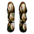 Baseballs On Field Print Muay Thai Shin Guards