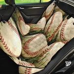 Baseballs On Field Print Pet Car Back Seat Cover